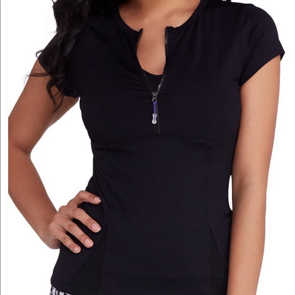 Miraclesuit Crew Neck Workout Tee Blue Small NWT - Picture 3 of 14